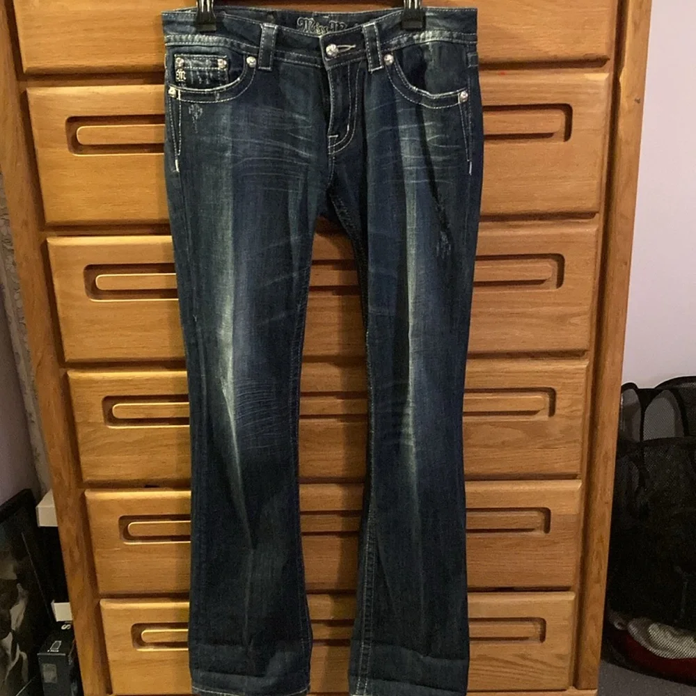 Miss Me snowflake sparkle pocket jeans - Picture 4 of 5